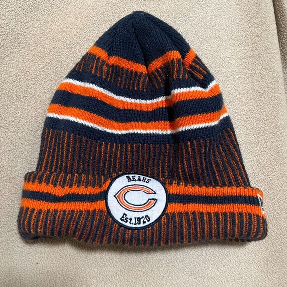 New Era Other - NFL Chicago bears Beanie Unisex New Era Knit Cuff Sports Adult Orange and Black